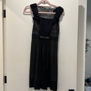BCBG mini lace dress with cinch waist line and good condition